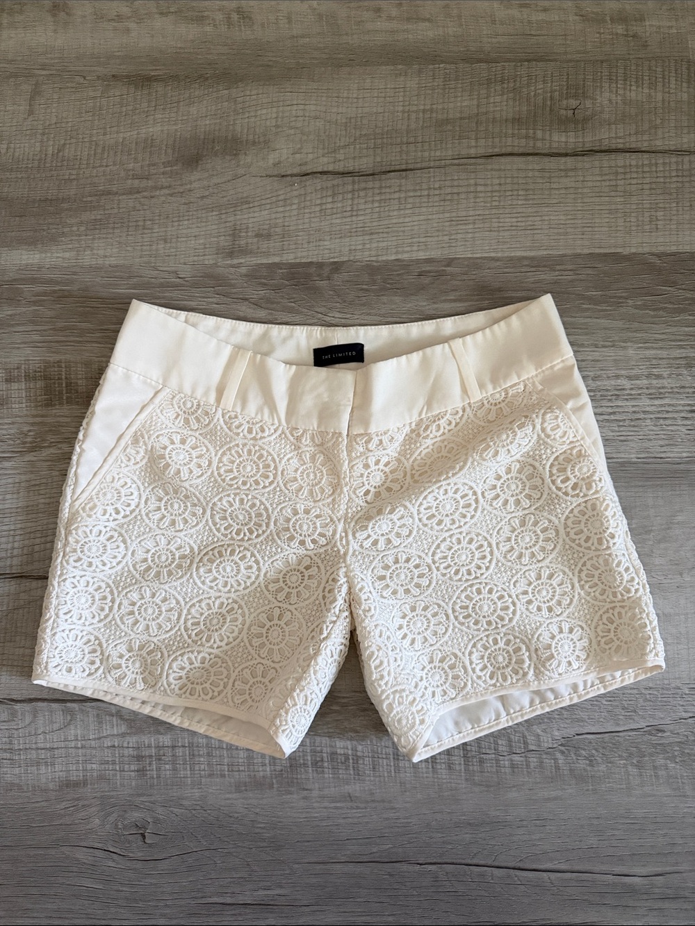 White Crochet Lace Women's Shorts